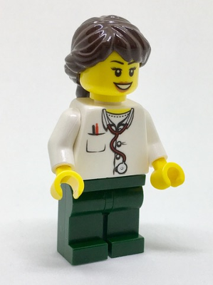 LEGO Minifigure-Doctor-Town / City / Hospital-doc037-Creative Brick Builders